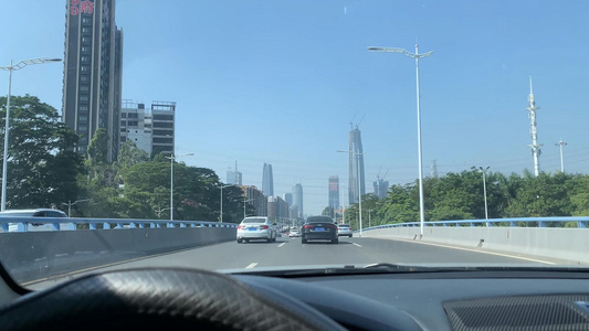 广州高架桥上开车视角视频