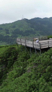 航拍湖北神农架神农谷景区观景台 视频