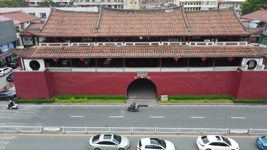 福建莆田古谯门古建筑航拍视频