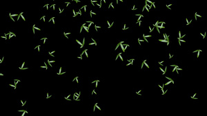 竹叶飘落动画14秒视频