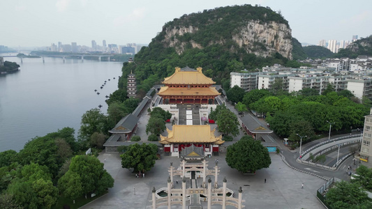 广西柳州文庙航拍  视频