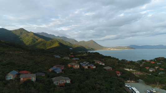 海山边别墅 4K航拍视频