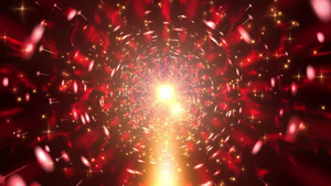 红虫洞粒子发光运动背景180秒视频