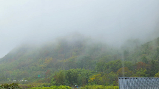 下雨天 山上视频