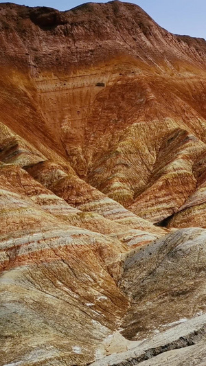 张掖七彩丹霞风景区自然风光和景区交通视频素材网红景点48秒视频