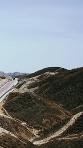 张掖七彩丹霞风景区自然风光和景区交通视频素材5A景区视频