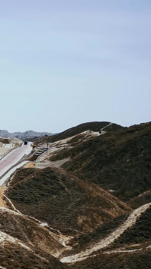 张掖七彩丹霞风景区自然风光和景区交通视频素材5A景区48秒视频