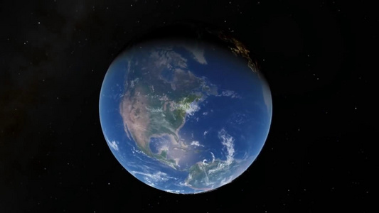 地球缩小宇宙炫酷科技三维场景视频