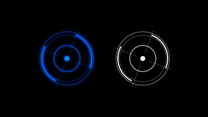 旋转科技HUD圆圈 15秒视频