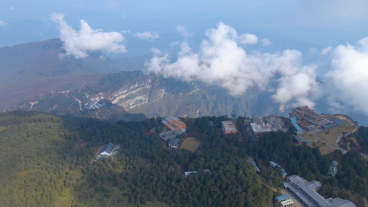 峨眉山山脉航拍视频视频