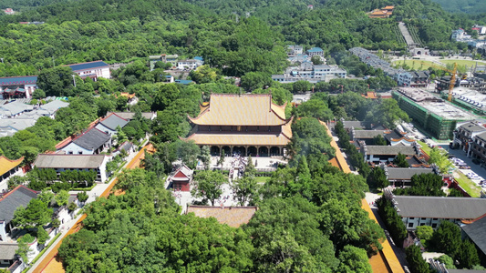 湖南南岳衡山大庙5A景区航拍视频