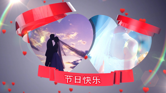 七夕节情人节优雅的爱情相册AEcc2017视频模板视频