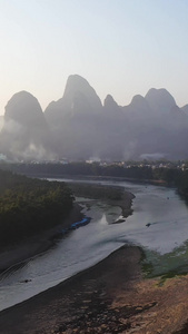 航拍桂林山水桂林自然风景区视频