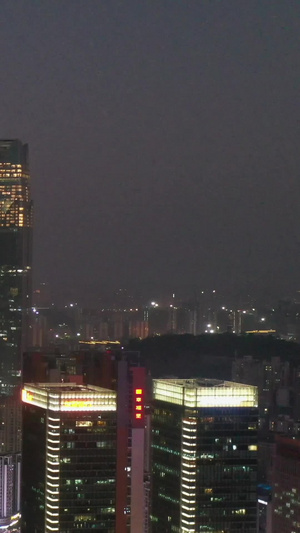 广西南宁CBD夜景航拍视频南宁天际线56秒视频