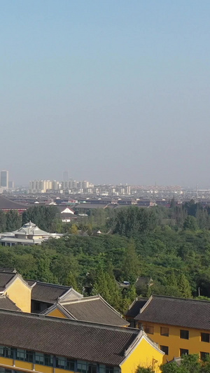 江苏扬州大明寺航拍视频古建筑34秒视频