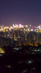 重庆鸿恩寺夜景航拍延时城市之夜视频