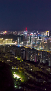 重庆鸿恩寺夜景航拍延时城市夜景视频