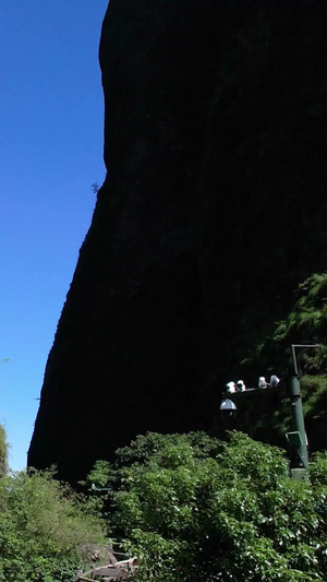 航拍5A景区衢州江郎山古标志景点三爿石视频世界地质公园74秒视频