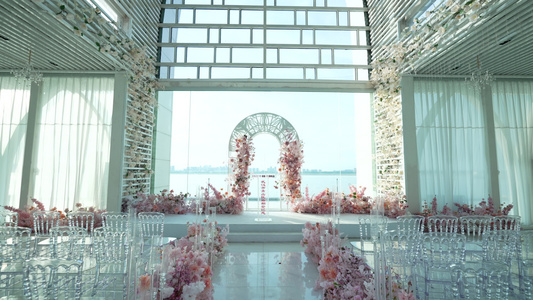 武汉青山江滩公园婚宴婚庆结婚场地婚礼教堂视频
