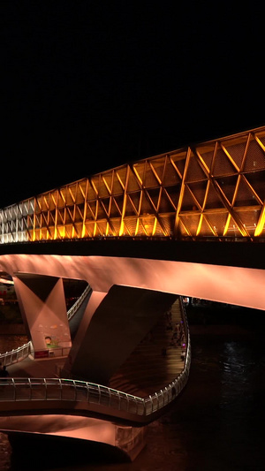 实拍成都网红五岔子大桥夜景成都宣传52秒视频