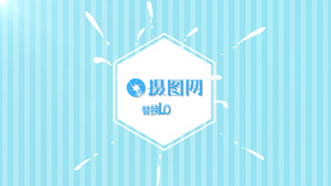 简洁時尚二维卡通片头logo宣传模板10秒视频