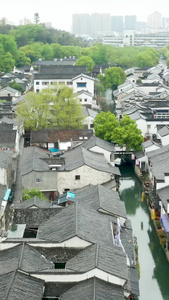 下雨天的绍兴仓桥直街景区合集视频