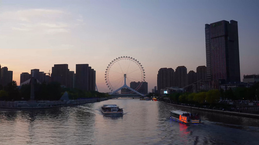天津永乐桥延时摄影视频