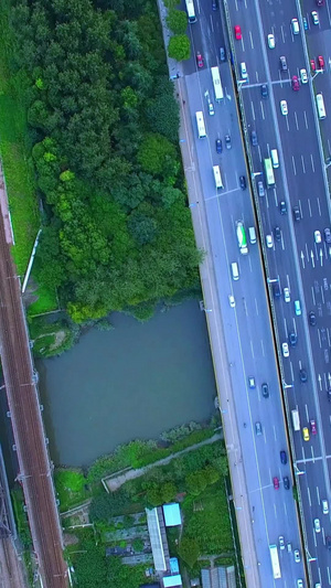 上海城市垂直航拍上海城市素材37秒视频
