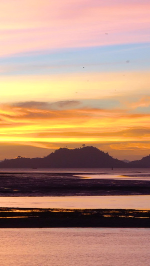缅甸海滨黄昏日暮延时合集安达曼海28秒视频