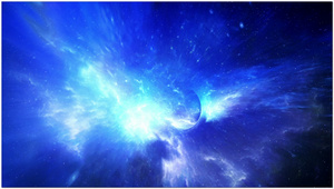 蓝色粒子星空背景15秒视频