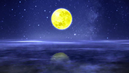 海上升明月背景视频视频