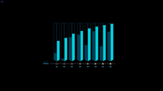 科技竖形信息动态图表视频