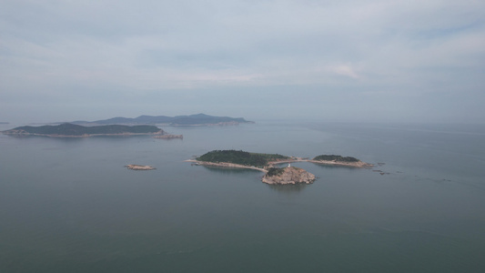 大海海洋岛屿自然风光山航拍 视频