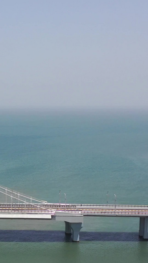 海边的大桥航拍视频海滨风光42秒视频