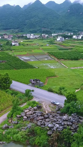 美丽乡村新农村建设城乡道路航拍乡村道路视频