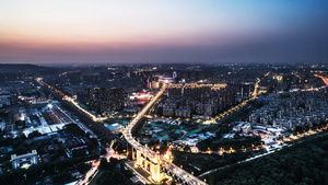 8K航拍延时摄影南京江北新区长江大桥夜景15秒视频