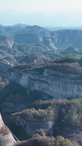 高清竖屏航拍桂林资源八角寨丹霞地貌风景视频