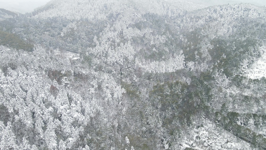 航拍冬天雪景视频