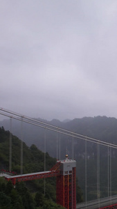 航拍湖南5A级旅游景区矮寨大桥素材道路素材视频