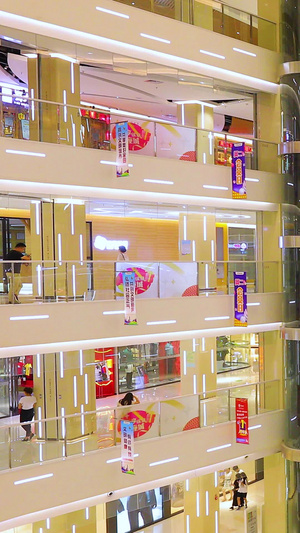 商场百货购物商城逛街人流人群购物中心56秒视频