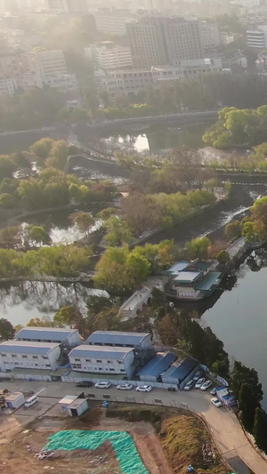 昆明城市中心旅游景点翠湖全景视频城市公园79秒视频