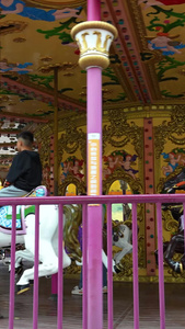 城市游乐场主题乐园亲子儿童游戏旋转木马素材游戏素材视频