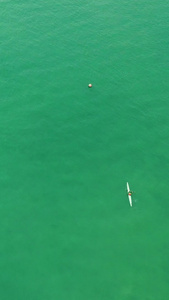 航拍皮划艇运动竞技运动视频