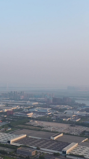 航拍武汉城市工业汽车城园区全景素材城市天际线42秒视频