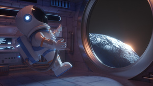 宇航员太空舱3D视频7秒视频
