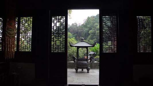 杭州飞来峰景区韬光寺禅院4K视频视频