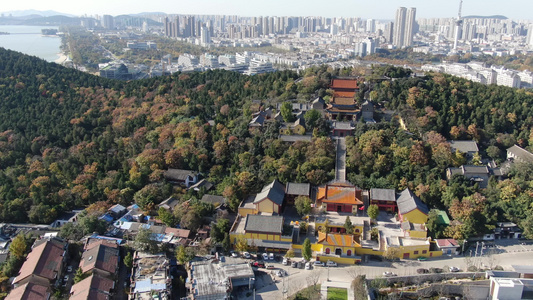 航拍江苏徐州云龙山5A景区视频