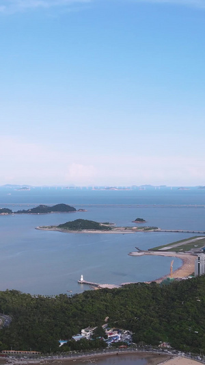 珠海航拍城市自然风光海边素材蓝色海洋68秒视频