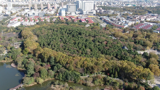 航拍江苏徐州彭祖园4A景区视频