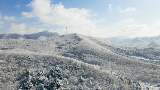 4K东北冬季雪山风光视频